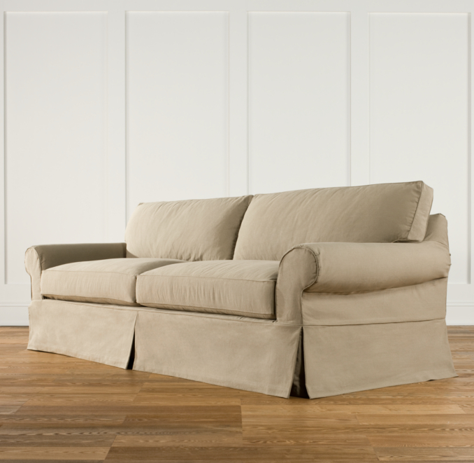 GrandScale Roll Arm Slipcovered Sleeper Sofa