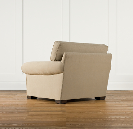 Grand-Scale Roll Arm Upholstered Chair