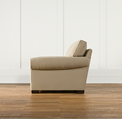 Grand-Scale Roll Arm Upholstered Chair