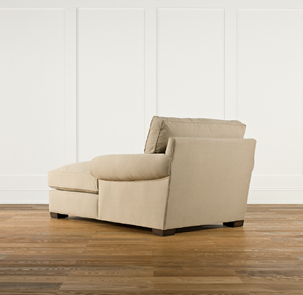 Grand-Scale Roll Arm Upholstered Chaise