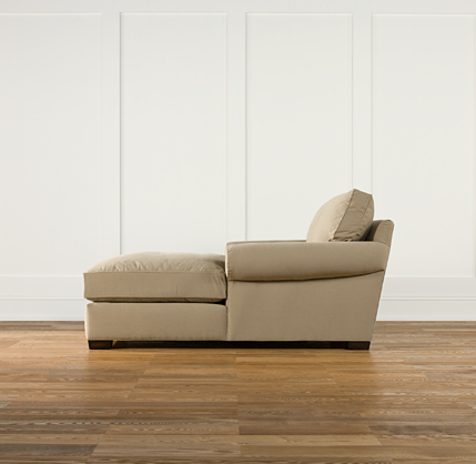 Grand-Scale Roll Arm Upholstered Chaise