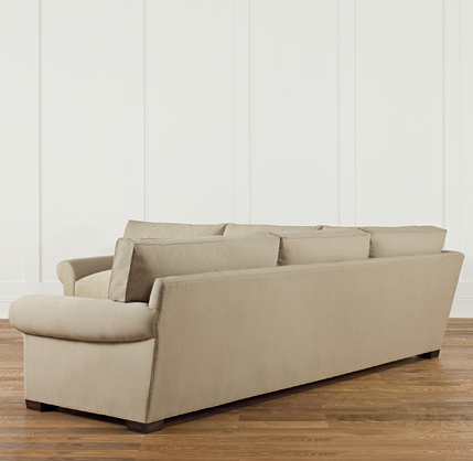 Grand-Scale Roll Arm Upholstered L-Sectional