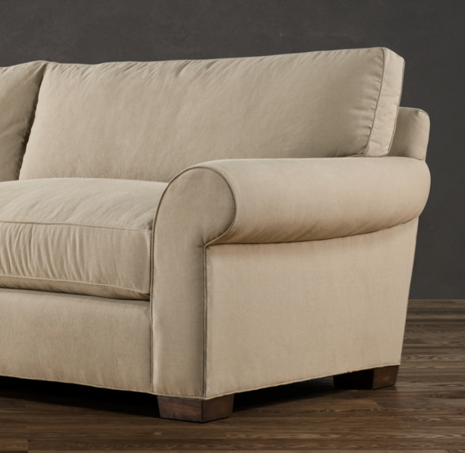 Grand-Scale Roll Arm Upholstered Sofas