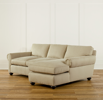 Lancaster Upholstered Right-Arm Sofa Chaise Sectional