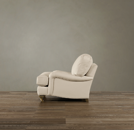 English Roll Arm Upholstered Chair