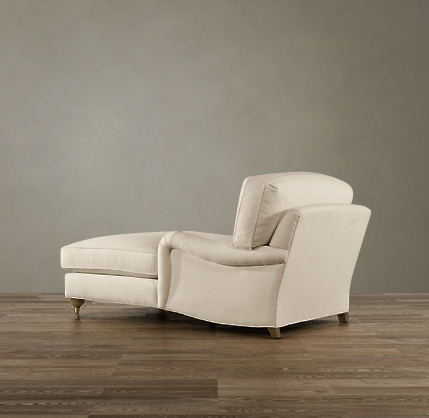 English Roll Arm Upholstered Chaise
