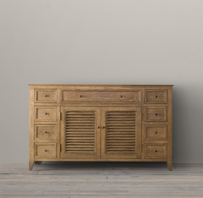 Shutter Extra-Wide Single Vanity Sink Base