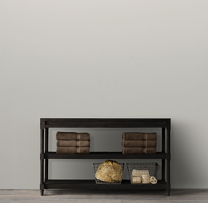 Weathered Oak Extra-Wide Single Washstand Base