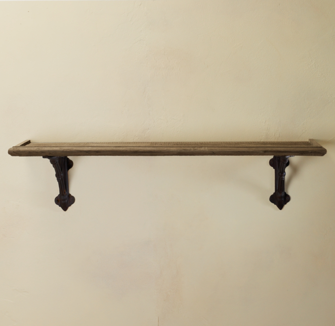 Bow and Arrow Bracket & Wood Shelf