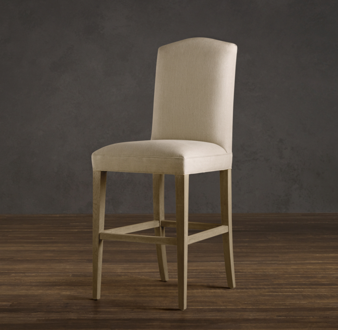 Hudson Camelback Upholstered Barstool