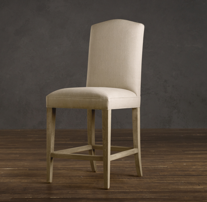 Hudson Camelback Upholstered Counter Stool
