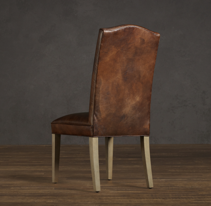 Hudson Camelback Leather Side Chair