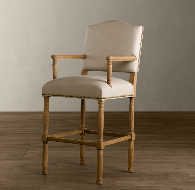 Empire Camelback Upholstered Barstool