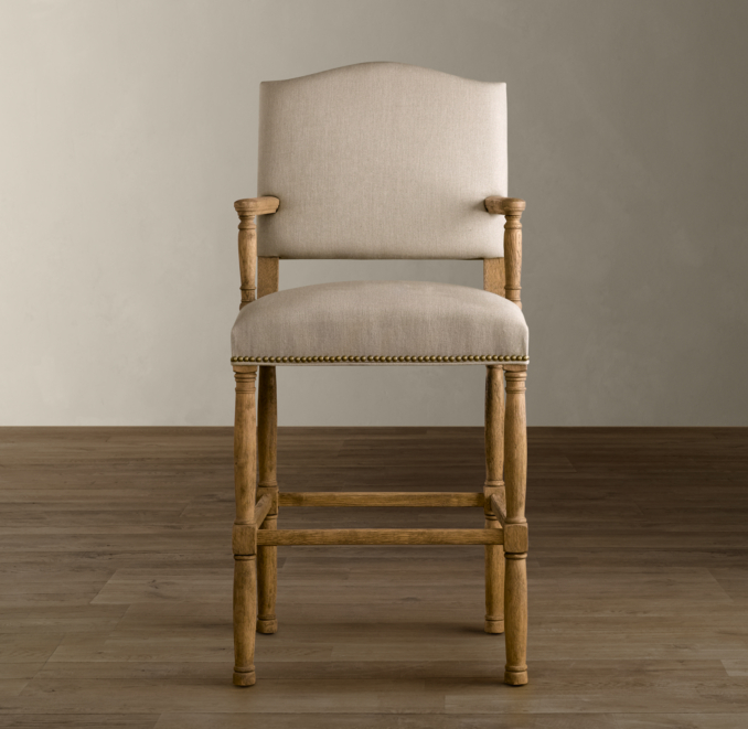 Empire Camelback Upholstered Barstool