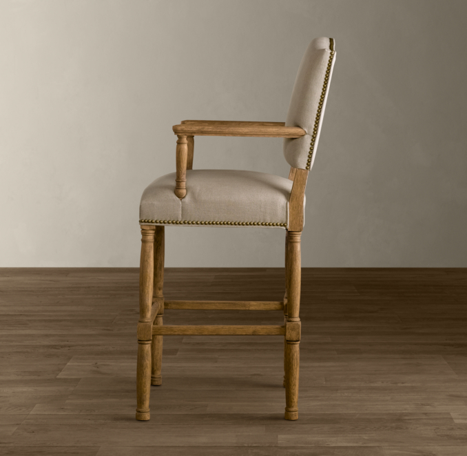 Empire Camelback Upholstered Barstool