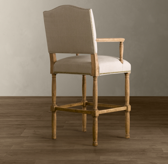 Empire Camelback Upholstered Barstool