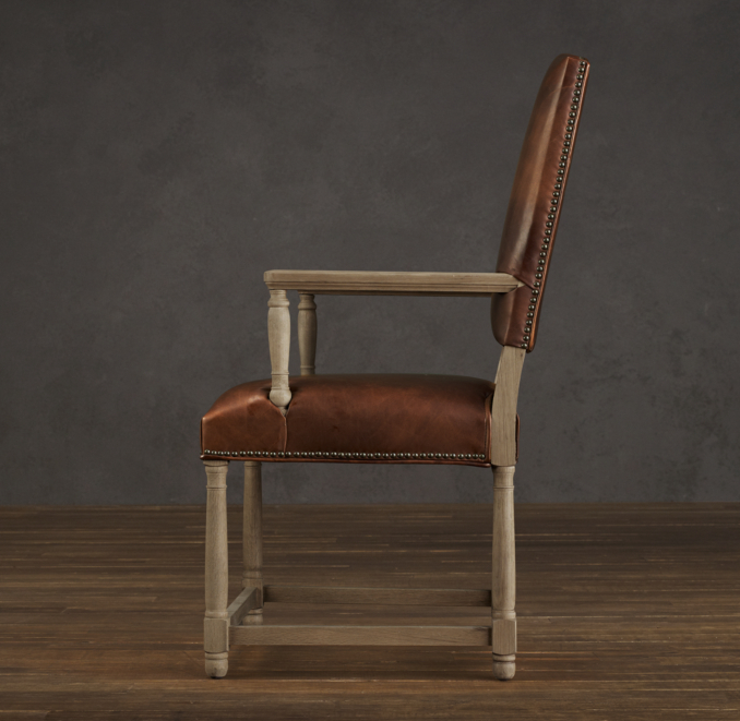 Empire Camelback Leather Armchair