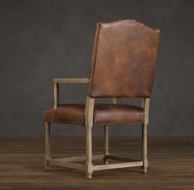 Empire Camelback Leather Armchair