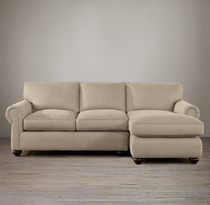Lancaster Upholstered Right-Arm Sofa Chaise Sectional