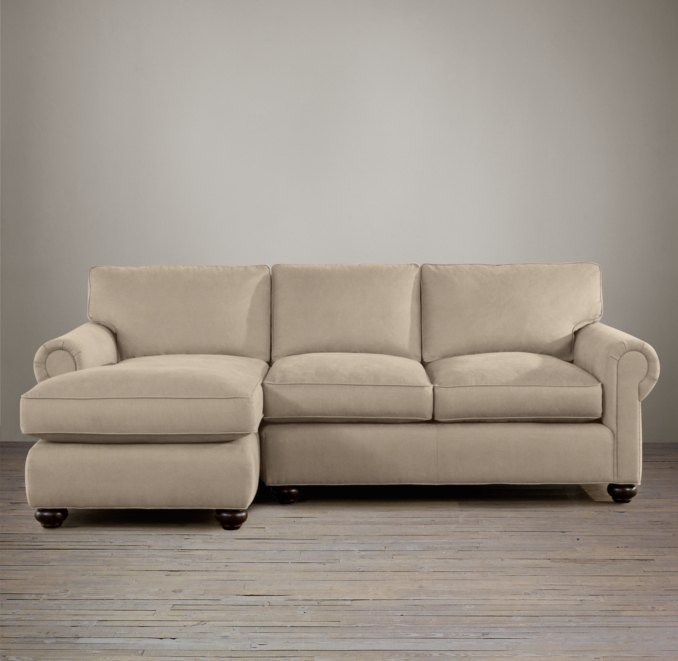 Lancaster Upholstered Left-Arm Sofa Chaise Sectional