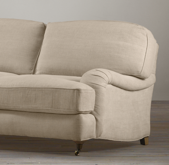 72" English Roll Arm Upholstered Sofa