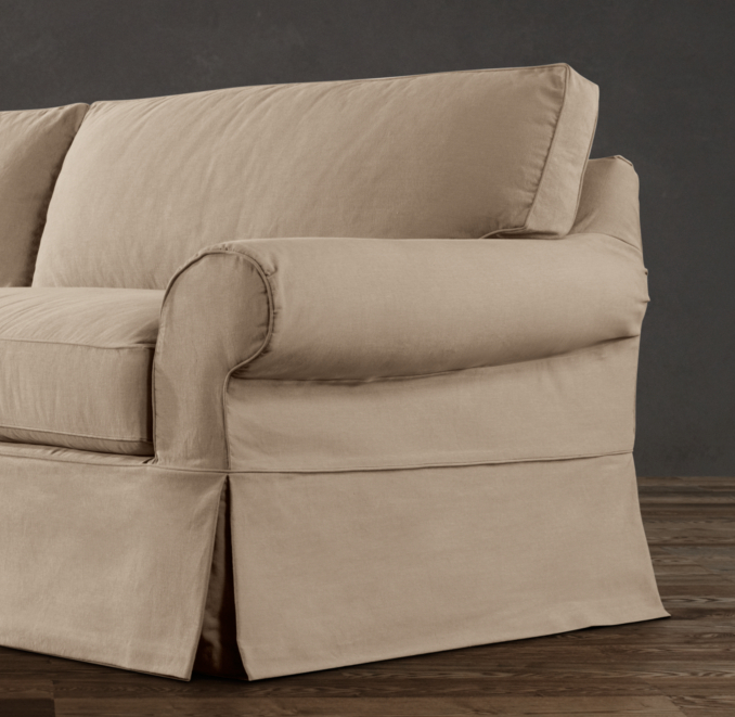 72" Grand-Scale Roll Arm Slipcovered Sofa