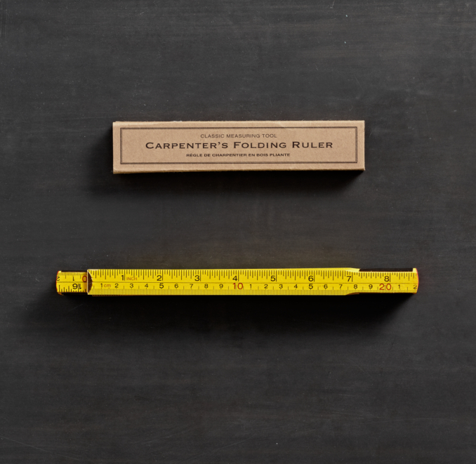 Carpenter's Wooden Folding Ruler