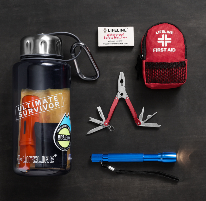 Survivor Kit in a Water Bottle