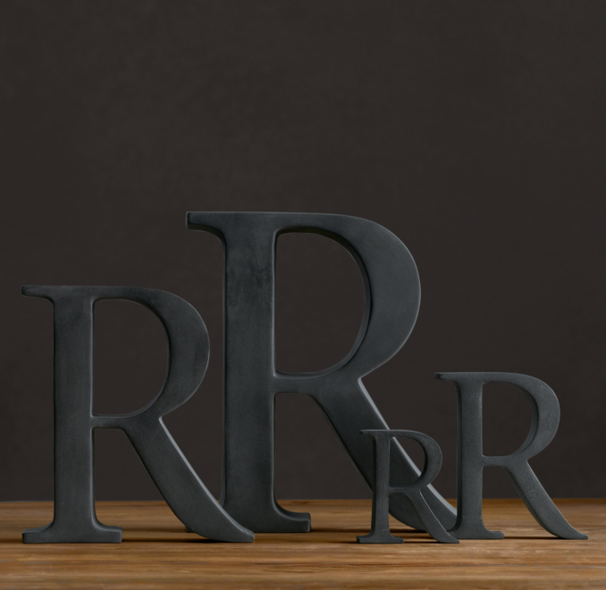 Cast Metal Letter Objects