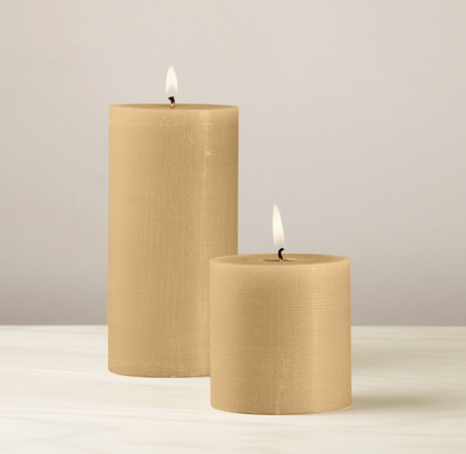 Scented Textured Pillar Candles