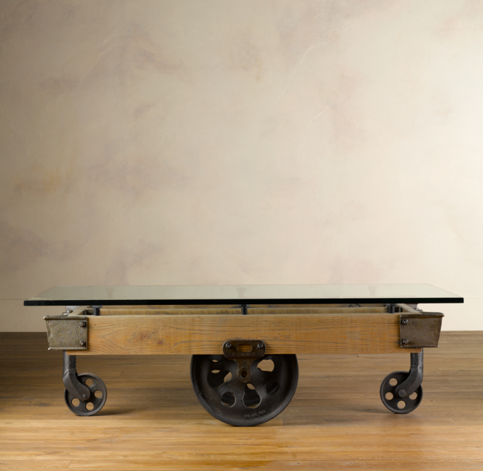 Glass Top Furniture Factory Cart
