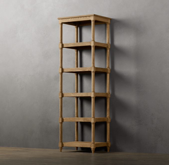 Weathered Oak Étagère Tall