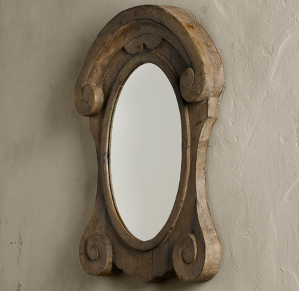 Mansard Scroll Mirror - Natural