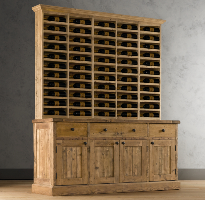 Salvaged Wood Vintner's Hutch