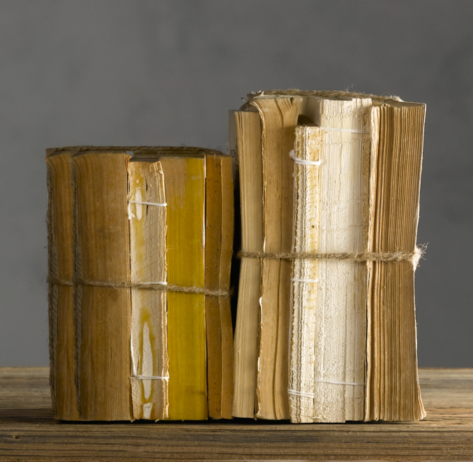 Antiqued Uncovered Book Bundles