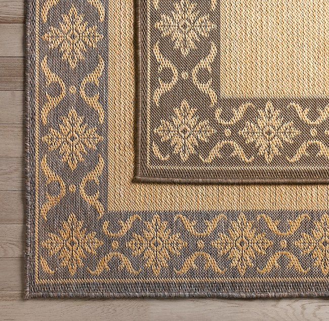 Tapestry Bordered Outdoor Rug