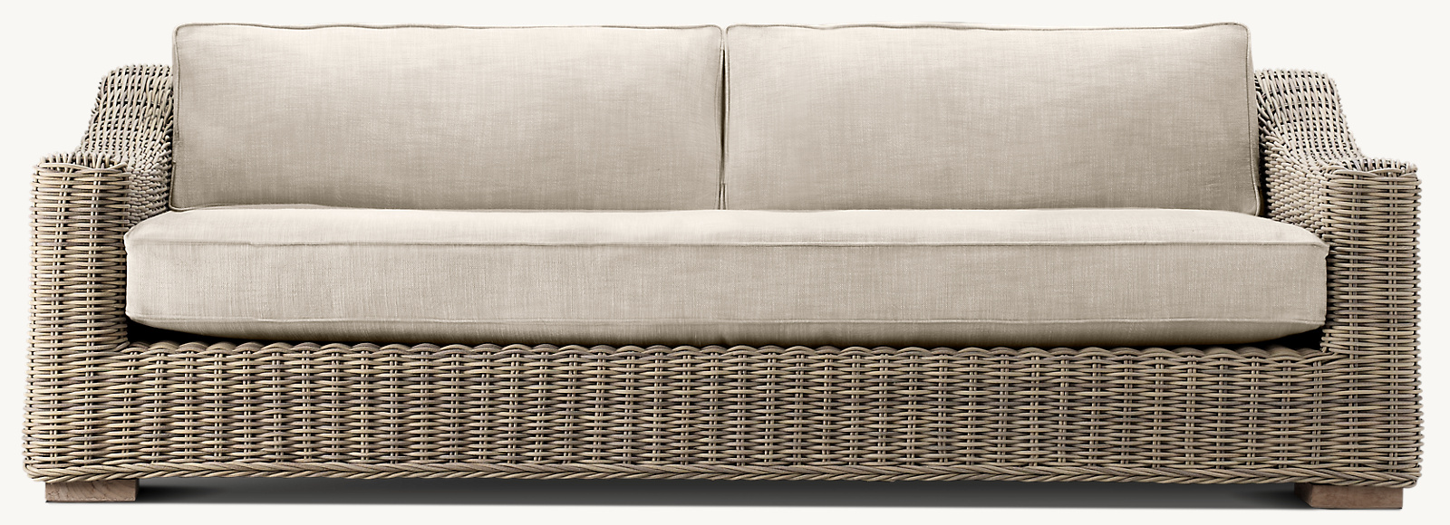 76&#34; Classic sofa shown in Grey. Cushions (sold separately) shown in Sand Perennials&#174; Performance Textured Linen Weave.