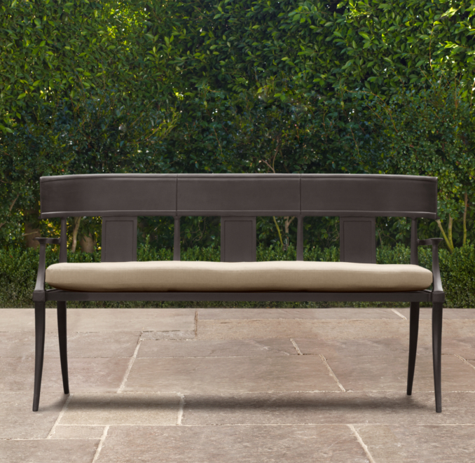 Klismos Bench Painted Metal
