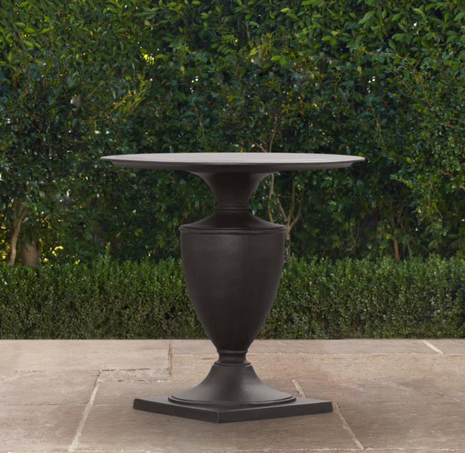 Klismos Round Side Table Painted Metal