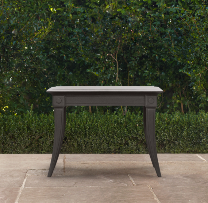 Klismos Square Side Table Painted Metal