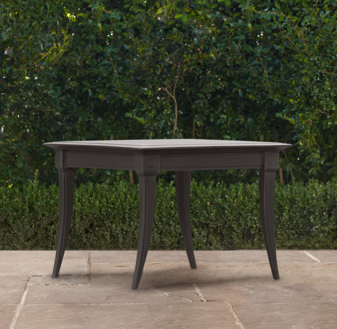 Klismos Square Side Table Painted Metal