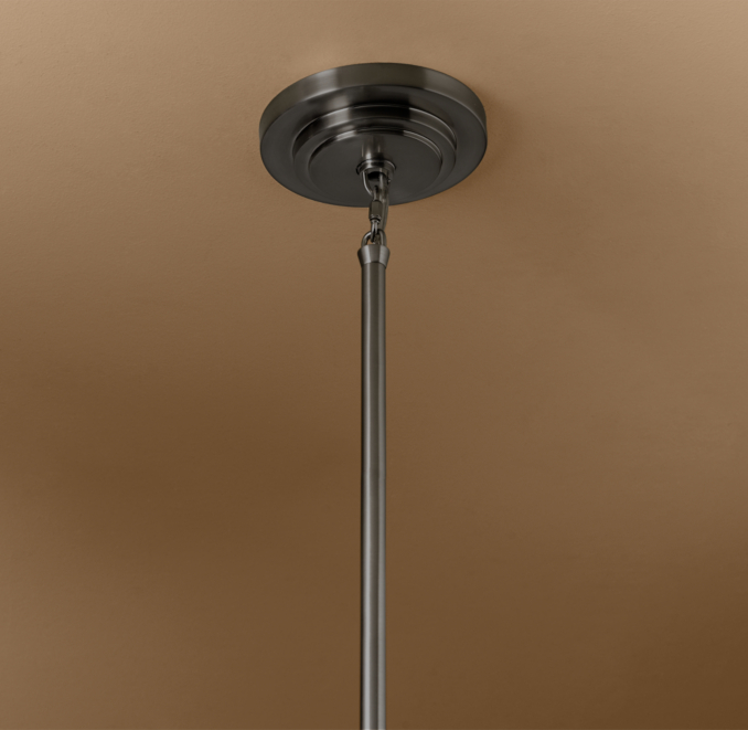 Barrel Shade Pendant Black Linen 