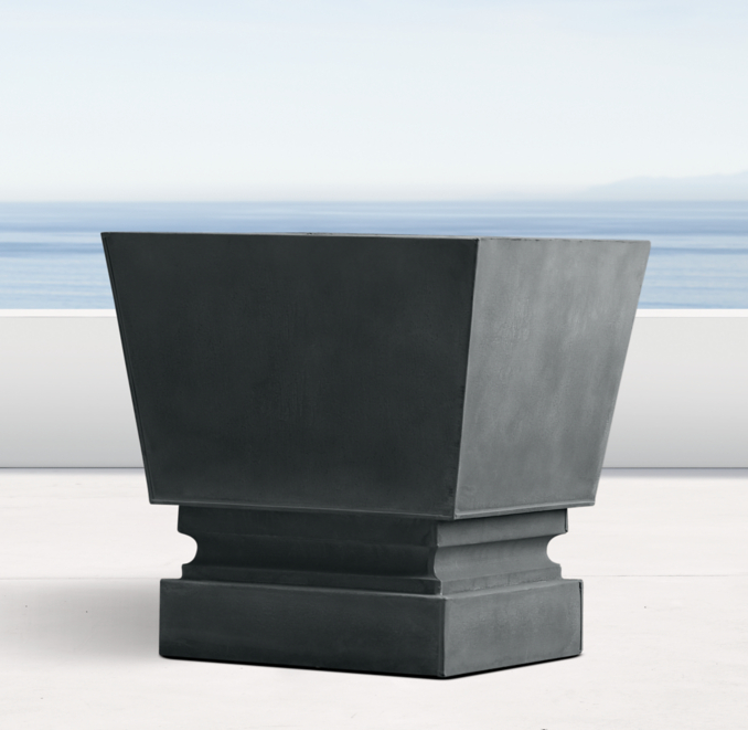 Pedestal Sheet Metal Cube Planter