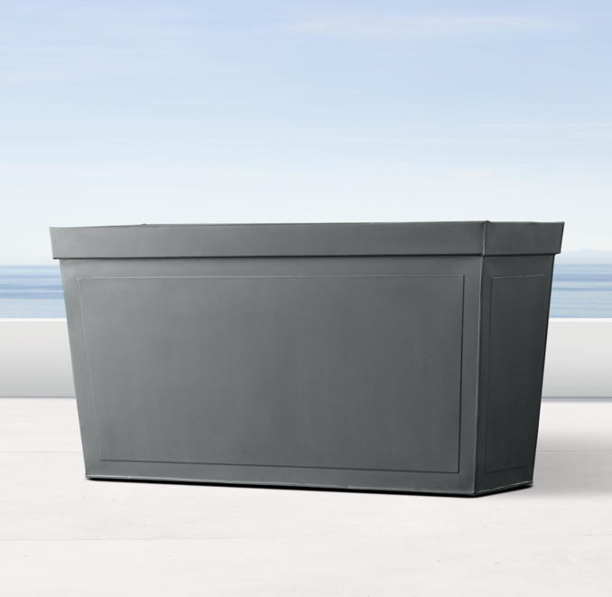 Paneled Sheet Metal Trough Planter
