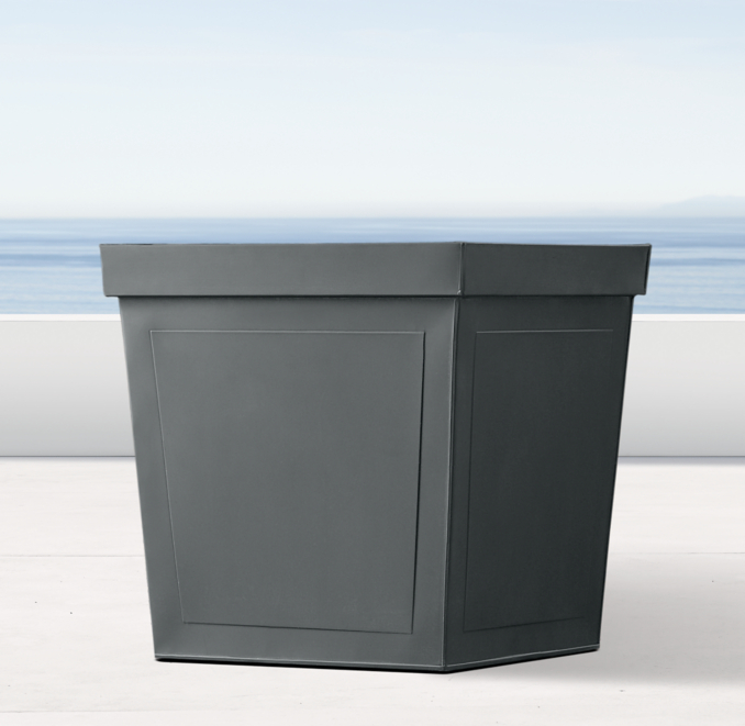 Paneled Sheet Metal Cube Planter