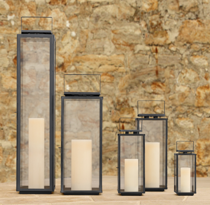 Amalfi Square Lanterns Weathered Zinc