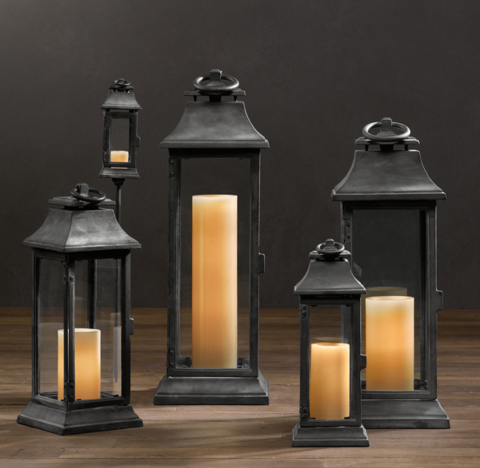 Savoy Square Lanterns Weathered Zinc