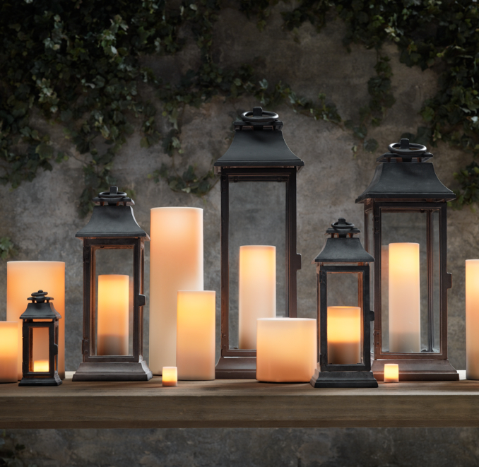 Savoy Square Lanterns Weathered Zinc