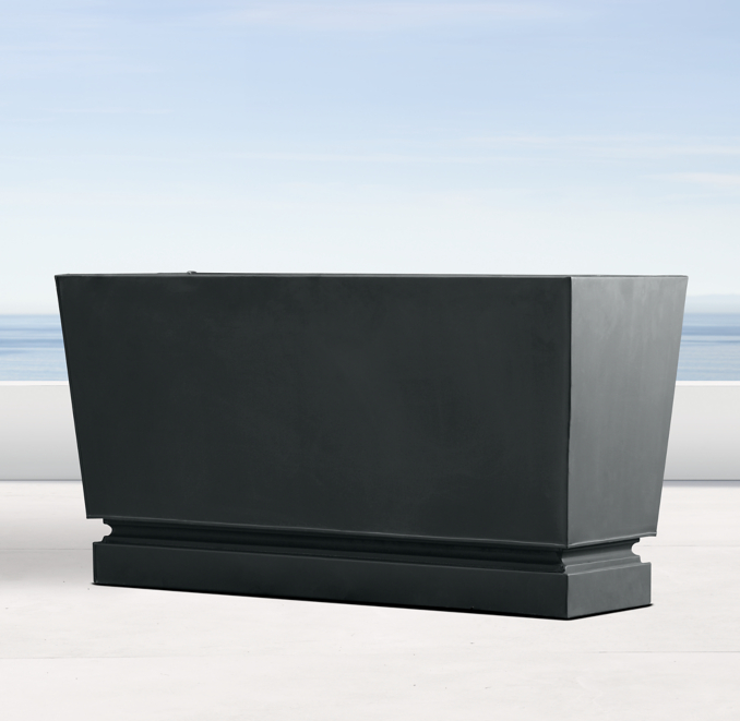 Pedestal Sheet Metal Trough Planter