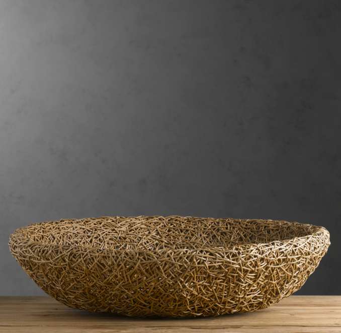 Woven Rattan Bowl
